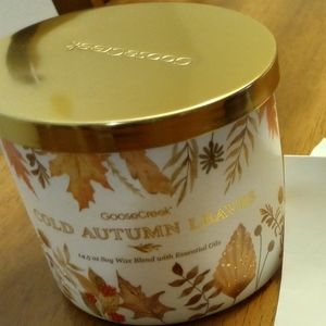 Goose Creek 3 wick candle Cold Autumn Leaves